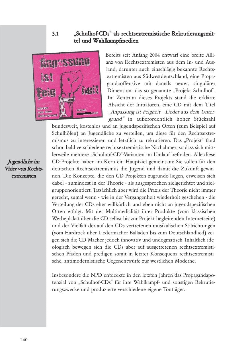 Seite 141 des Verfassungsschutzbericht 2006 Baden-Württemberg