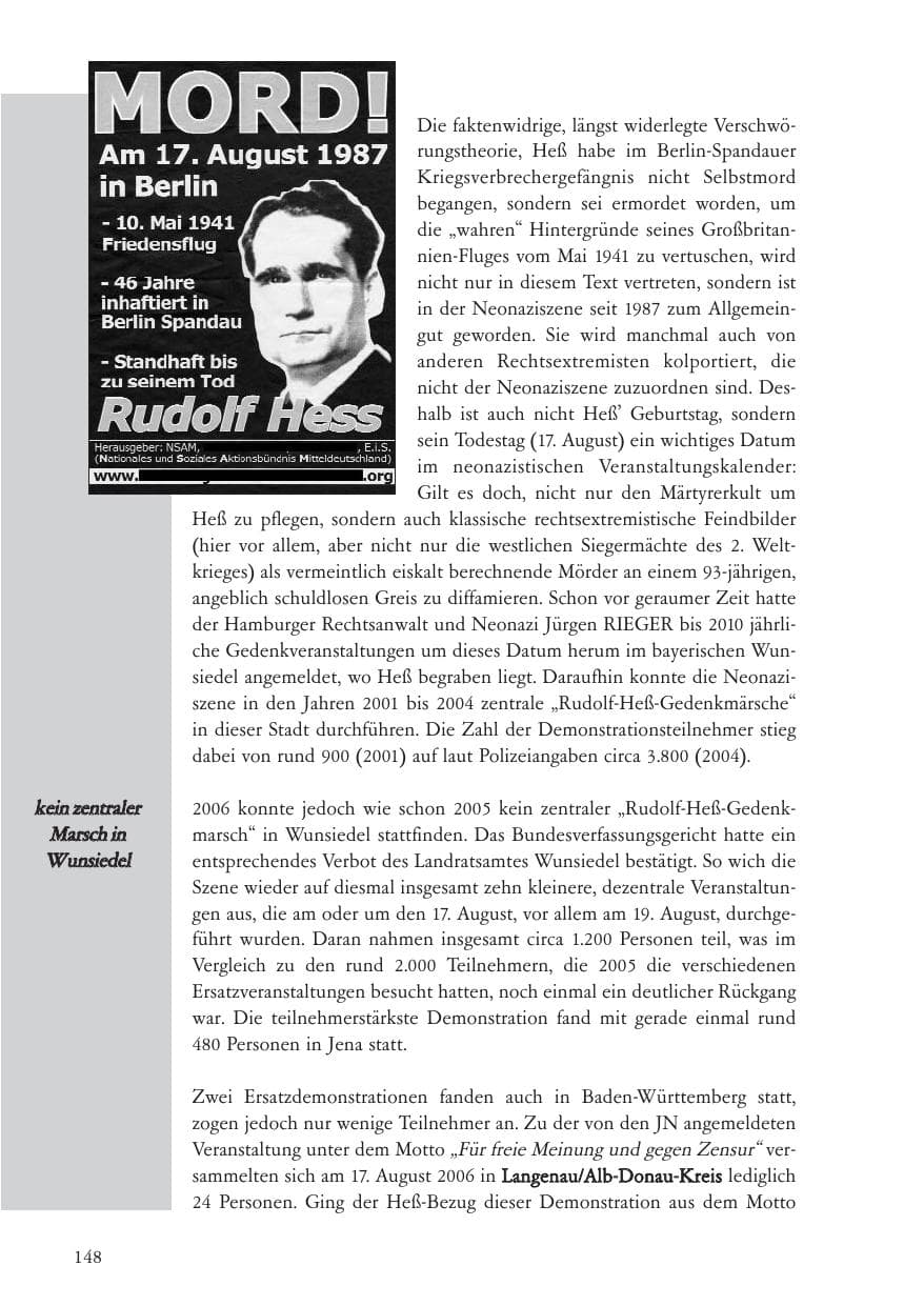 Seite 149 des Verfassungsschutzbericht 2006 Baden-Württemberg