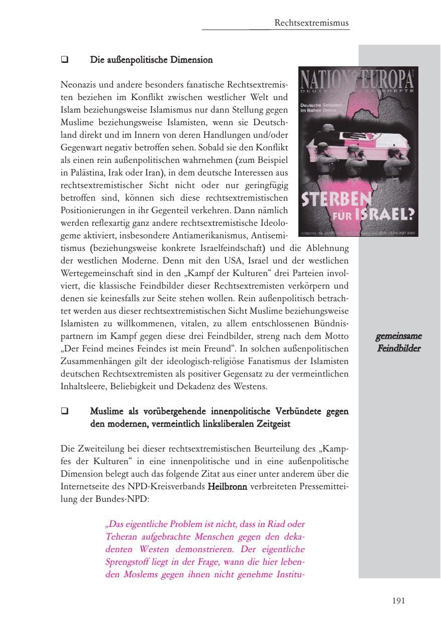 Seite 192 des Verfassungsschutzbericht 2006 Baden-Württemberg