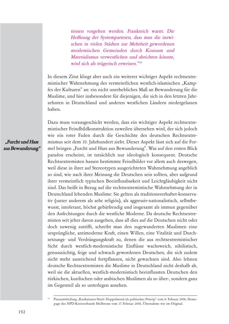 Seite 193 des Verfassungsschutzbericht 2006 Baden-Württemberg