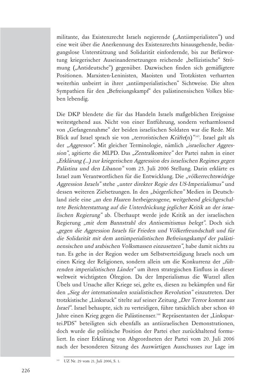 Seite 227 des Verfassungsschutzbericht 2006 Baden-Württemberg