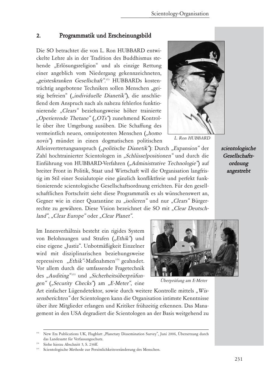 Seite 232 des Verfassungsschutzbericht 2006 Baden-Württemberg