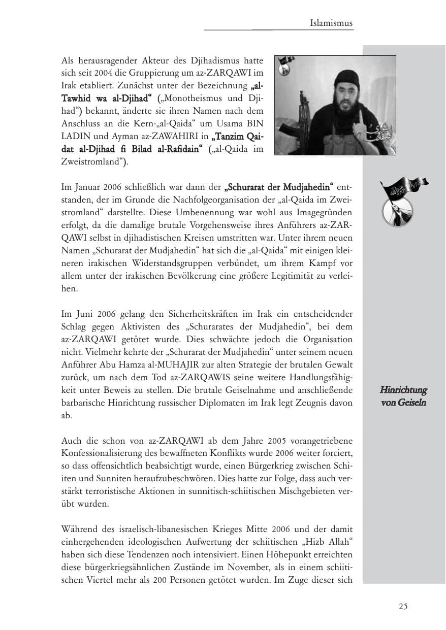 Seite 26 des Verfassungsschutzbericht 2006 Baden-Württemberg