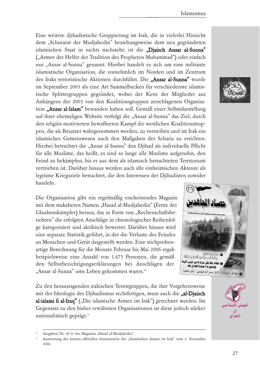 Seite 28 des Verfassungsschutzbericht 2006 Baden-Württemberg