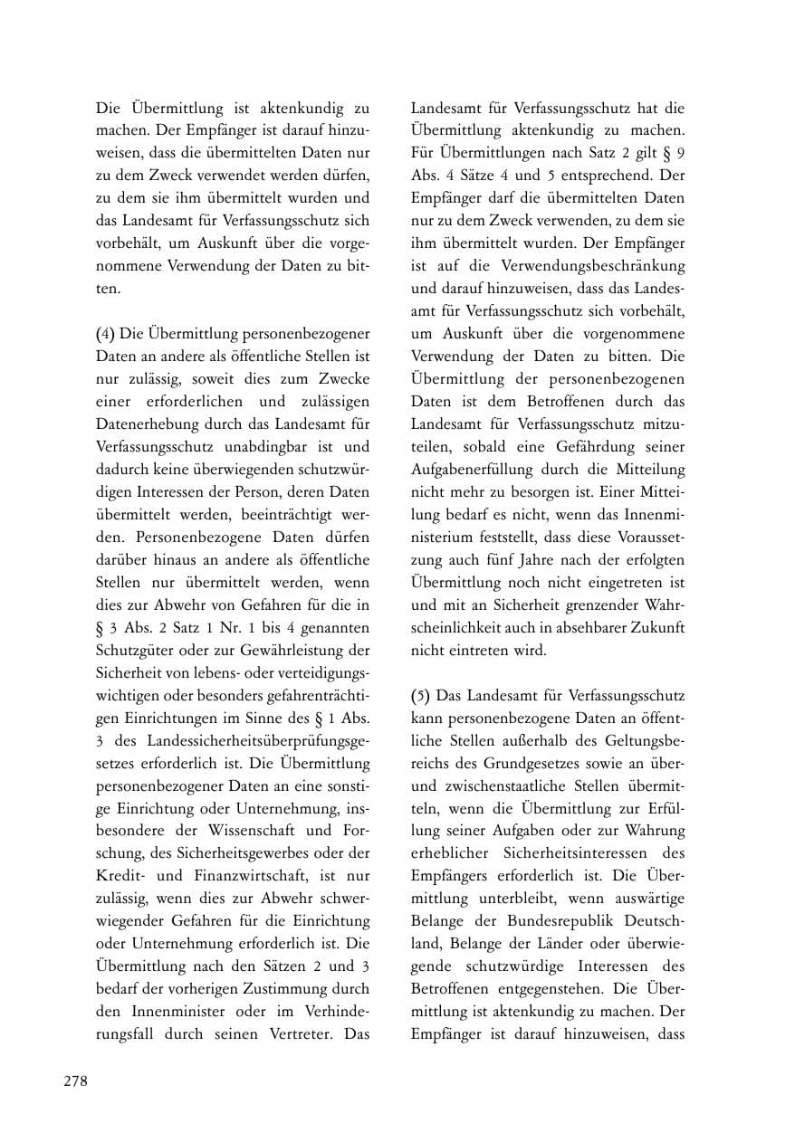 Seite 279 des Verfassungsschutzbericht 2006 Baden-Württemberg