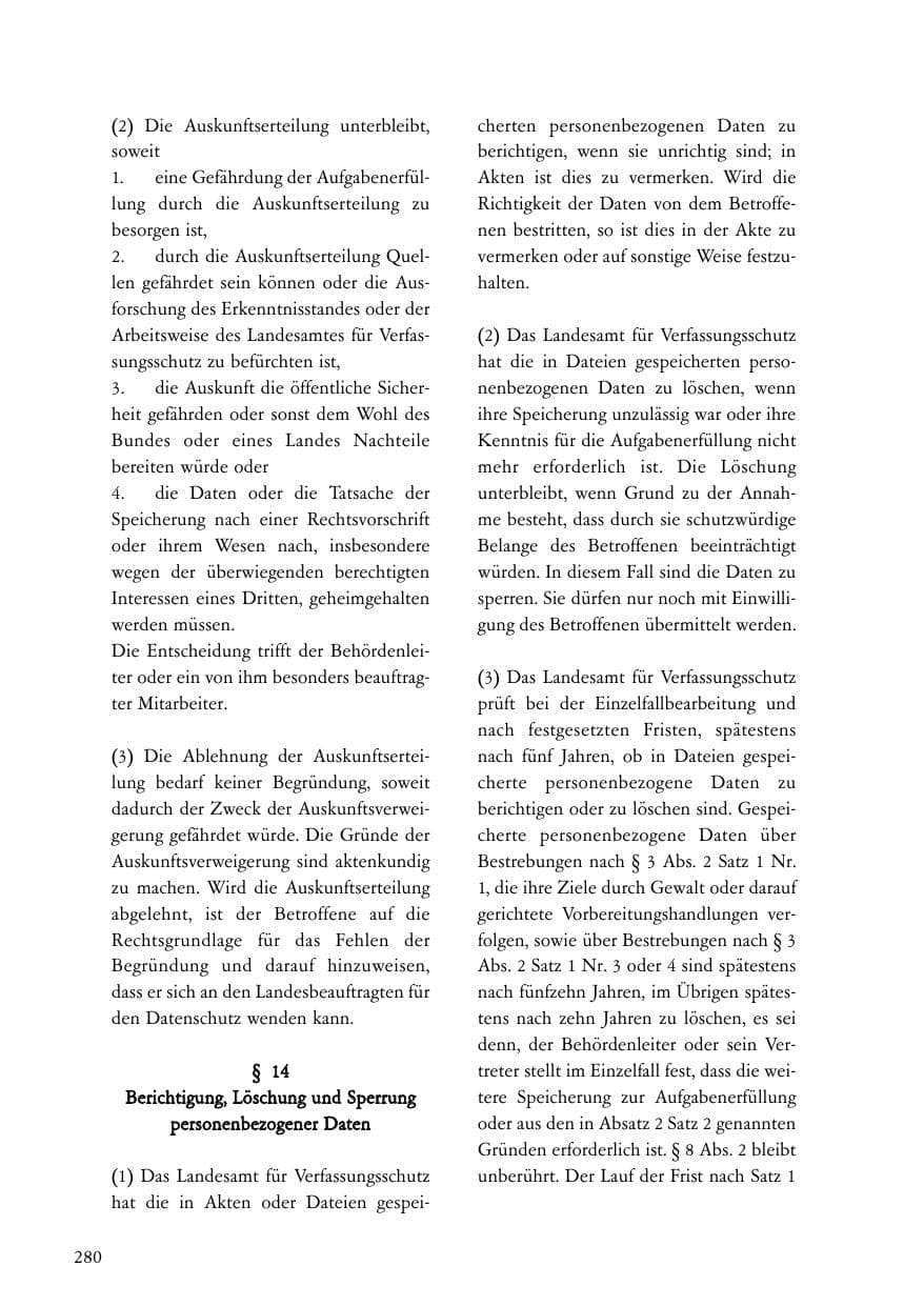 Seite 281 des Verfassungsschutzbericht 2006 Baden-Württemberg