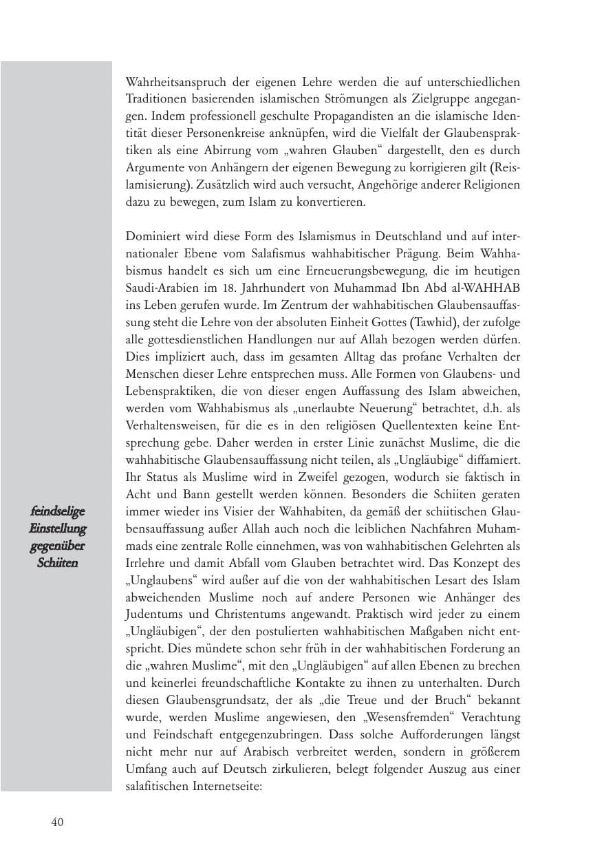 Seite 41 des Verfassungsschutzbericht 2006 Baden-Württemberg
