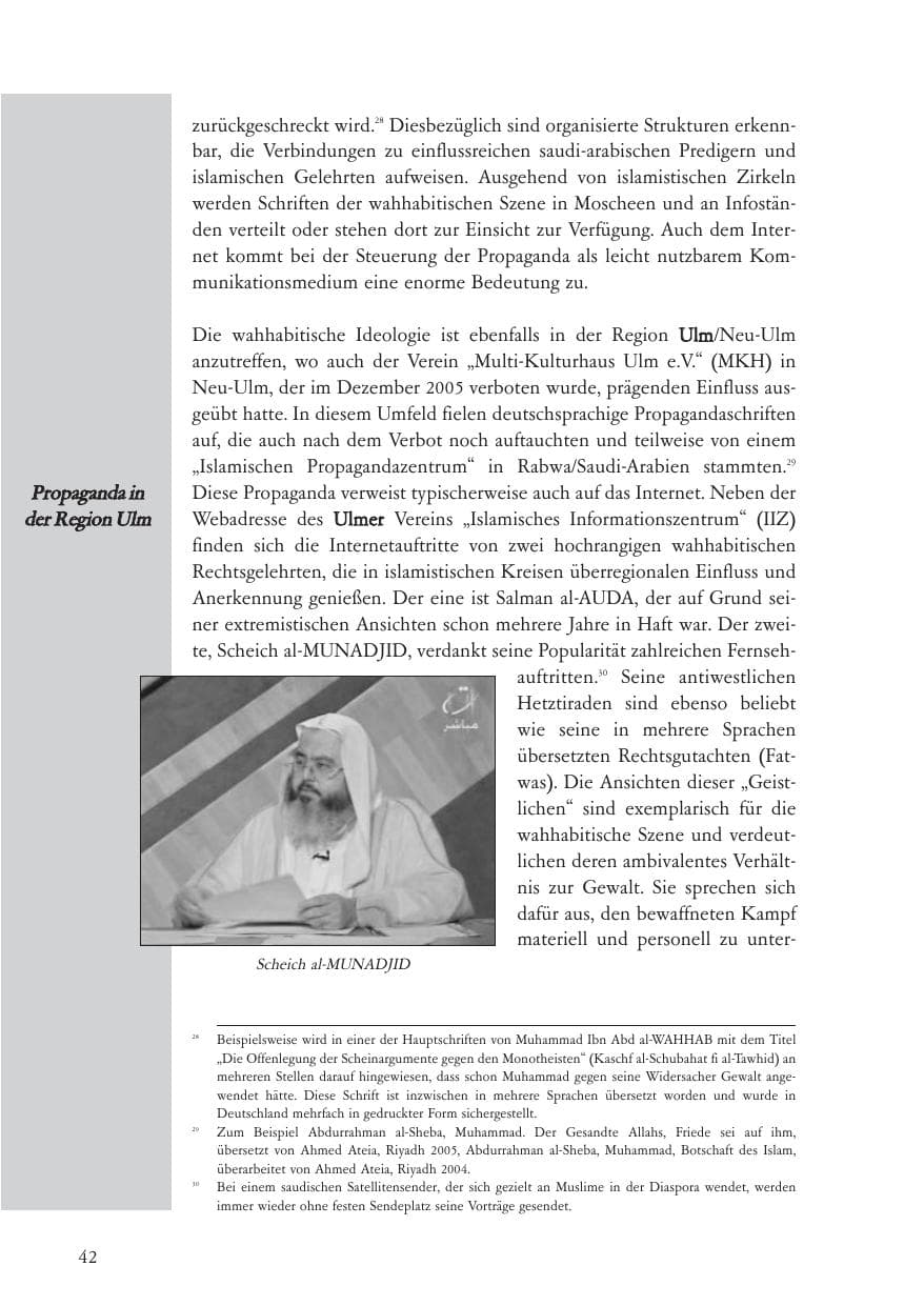 Seite 43 des Verfassungsschutzbericht 2006 Baden-Württemberg