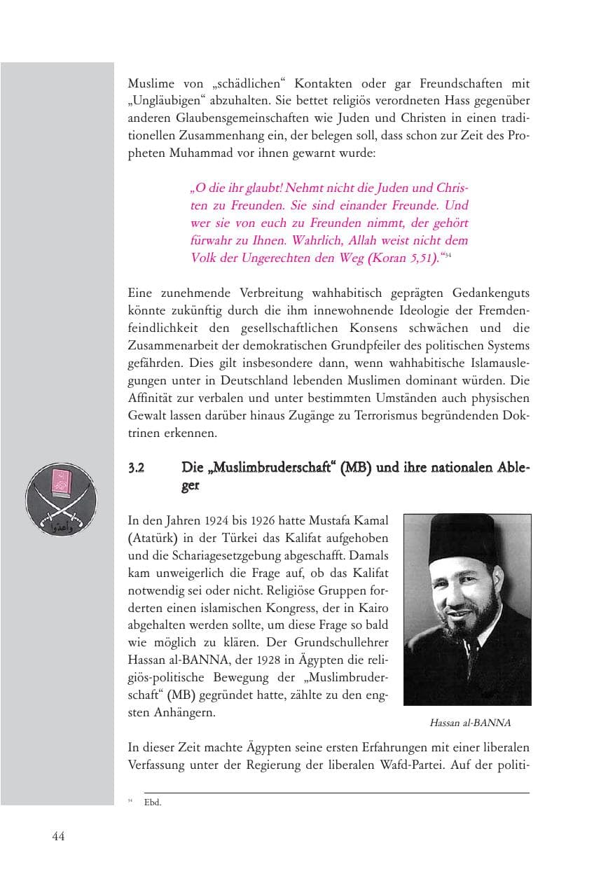 Seite 45 des Verfassungsschutzbericht 2006 Baden-Württemberg
