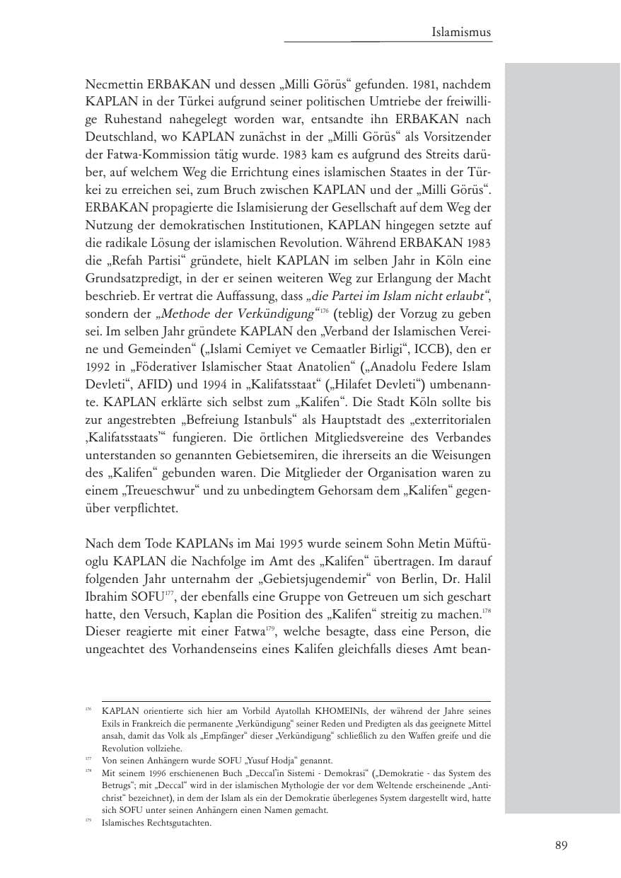 Seite 90 des Verfassungsschutzbericht 2006 Baden-Württemberg