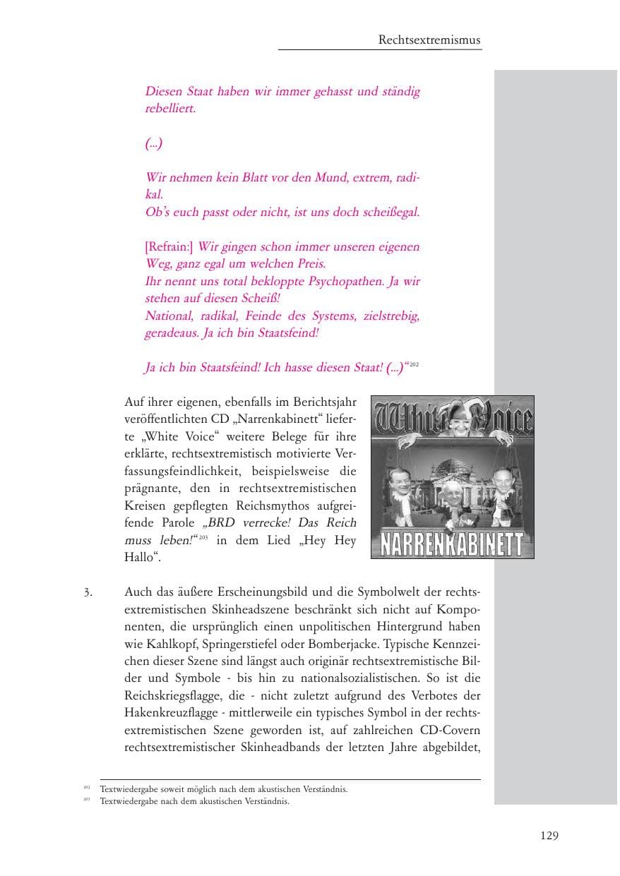 Seite 130 des Verfassungsschutzbericht 2007 Baden-Württemberg