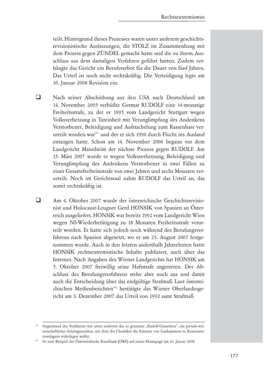 Seite 178 des Verfassungsschutzbericht 2007 Baden-Württemberg