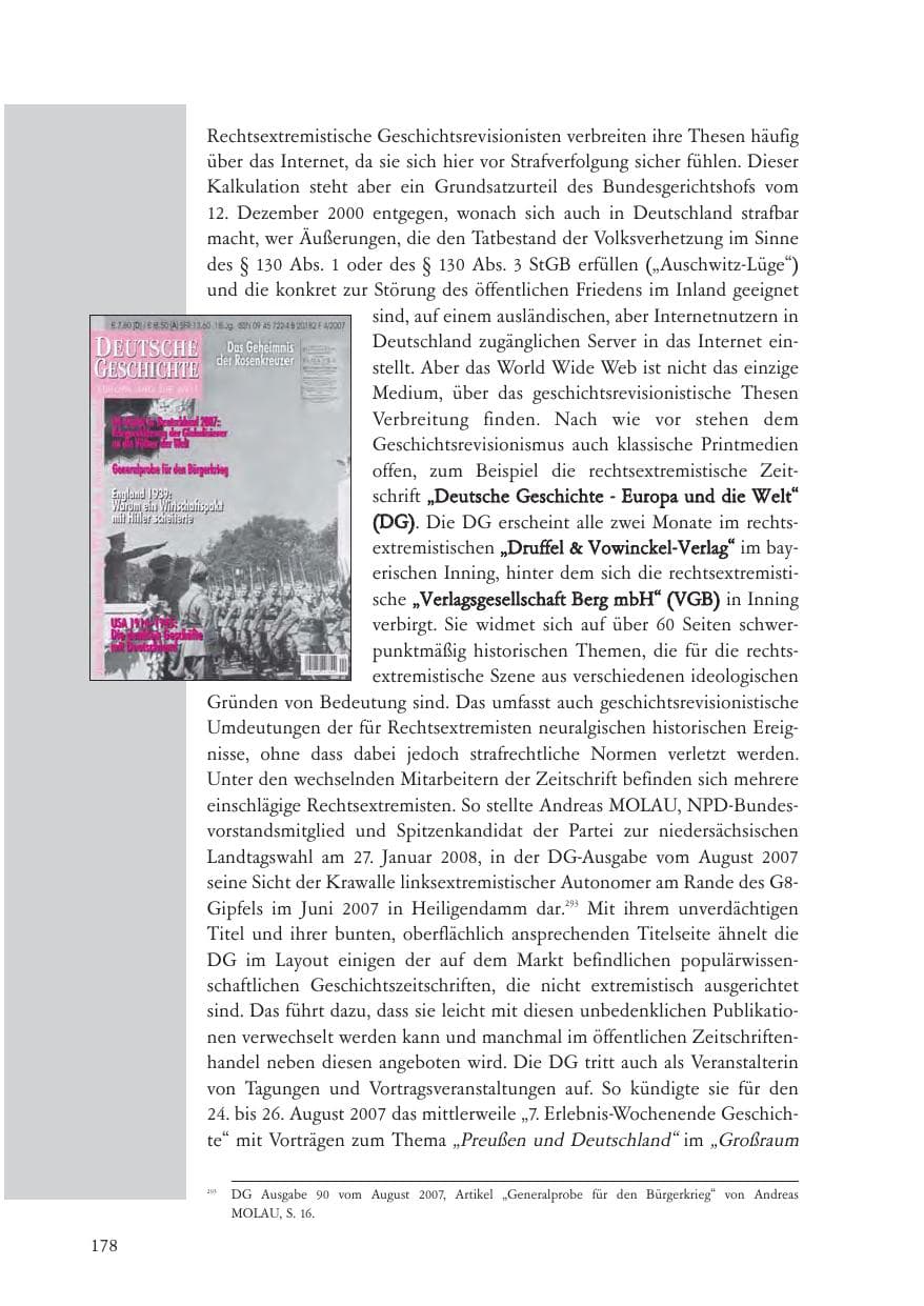 Seite 179 des Verfassungsschutzbericht 2007 Baden-Württemberg