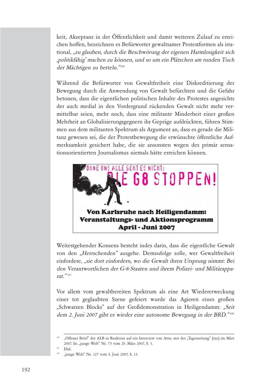 Seite 193 des Verfassungsschutzbericht 2007 Baden-Württemberg