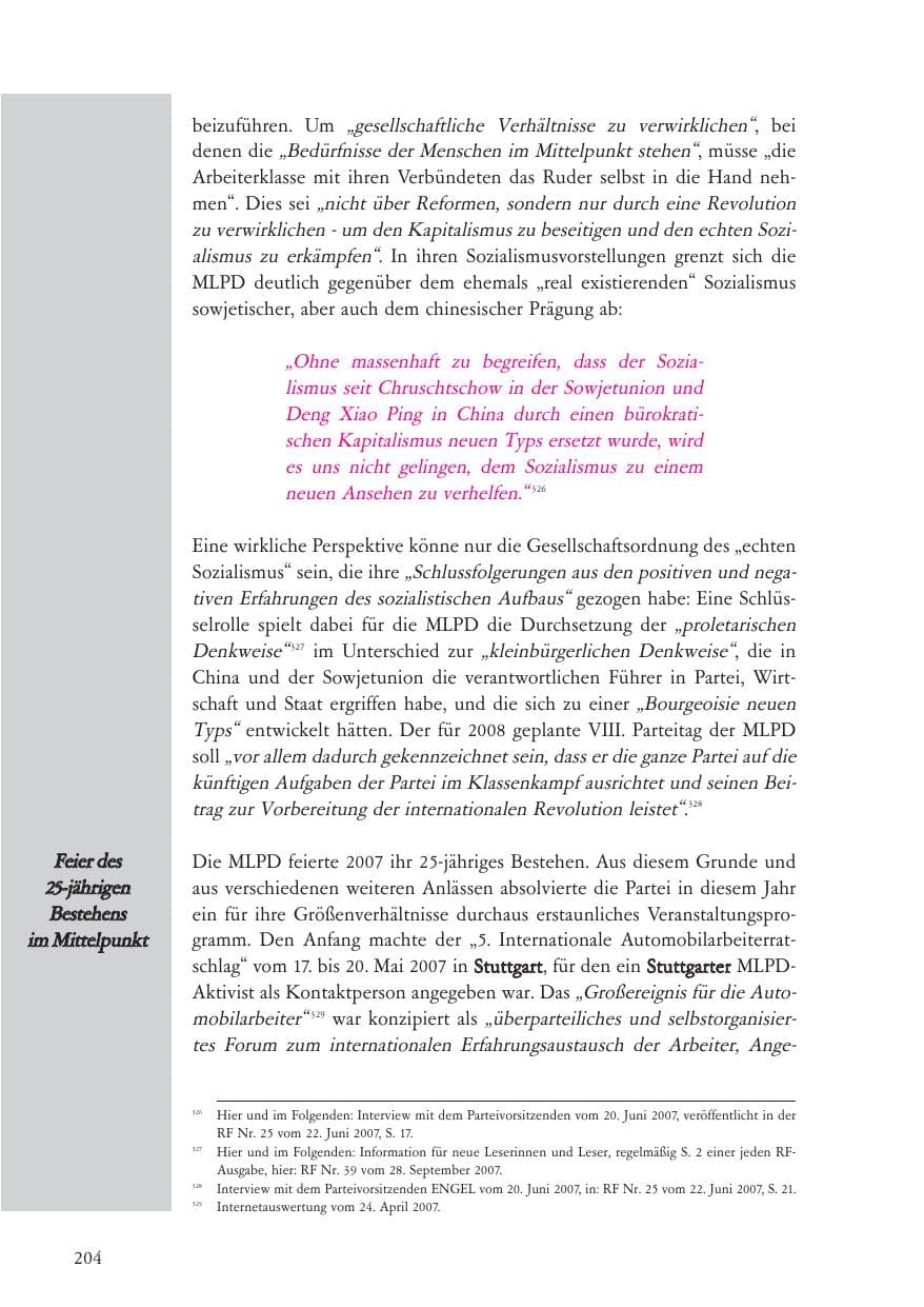 Seite 205 des Verfassungsschutzbericht 2007 Baden-Württemberg