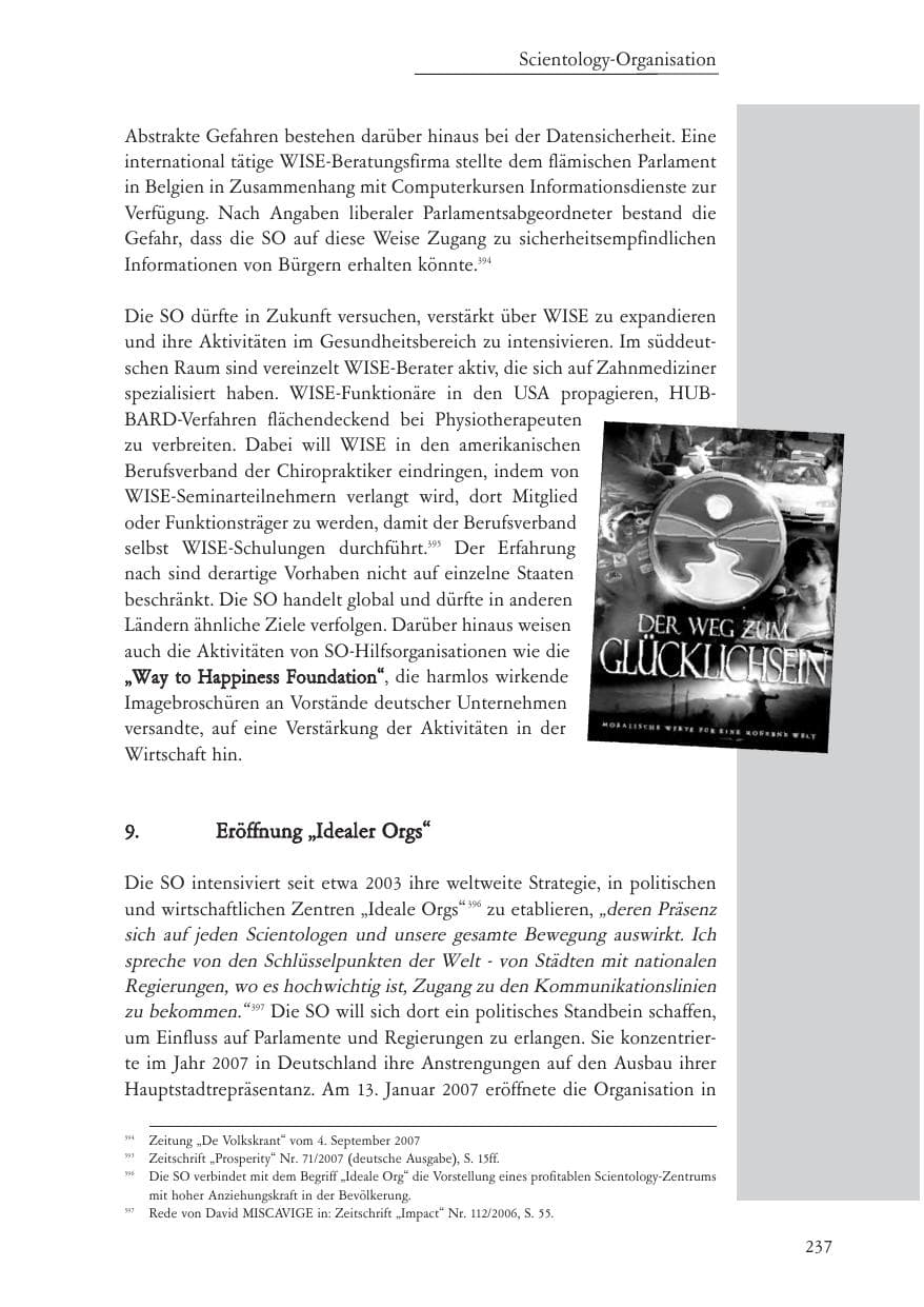 Seite 238 des Verfassungsschutzbericht 2007 Baden-Württemberg