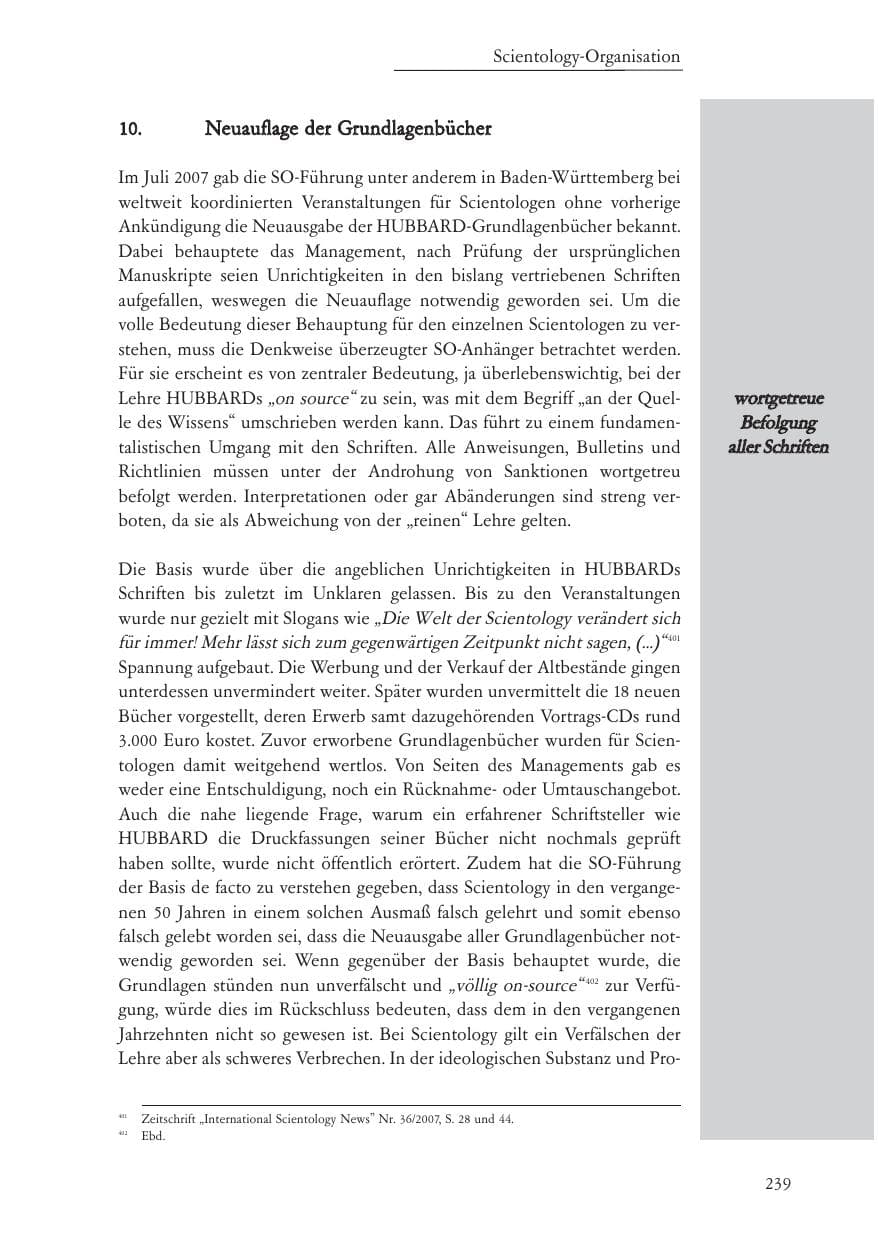 Seite 240 des Verfassungsschutzbericht 2007 Baden-Württemberg