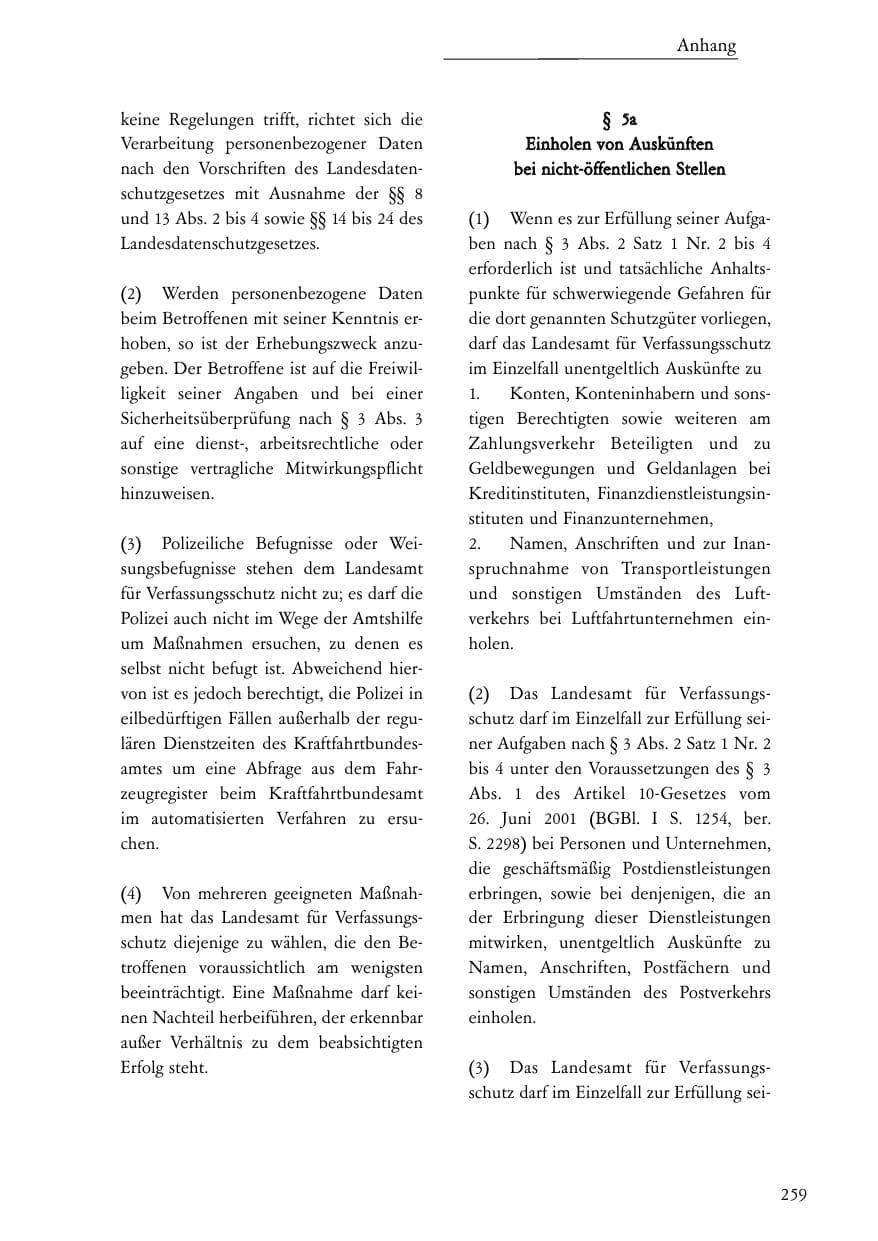 Seite 260 des Verfassungsschutzbericht 2007 Baden-Württemberg