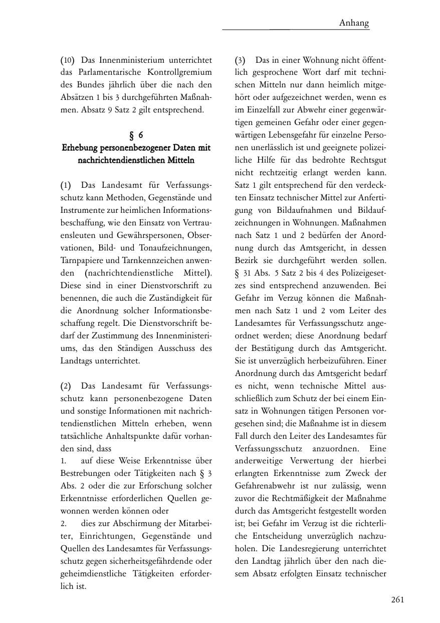 Seite 262 des Verfassungsschutzbericht 2007 Baden-Württemberg