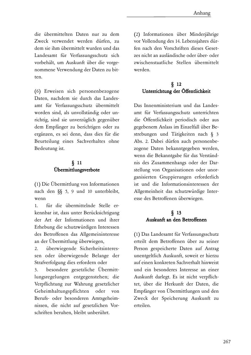 Seite 268 des Verfassungsschutzbericht 2007 Baden-Württemberg