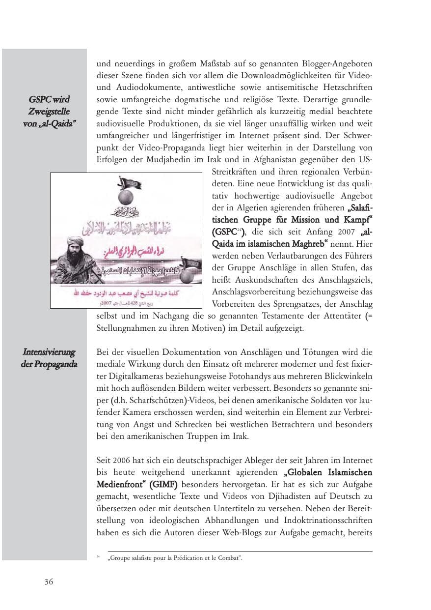 Seite 37 des Verfassungsschutzbericht 2007 Baden-Württemberg