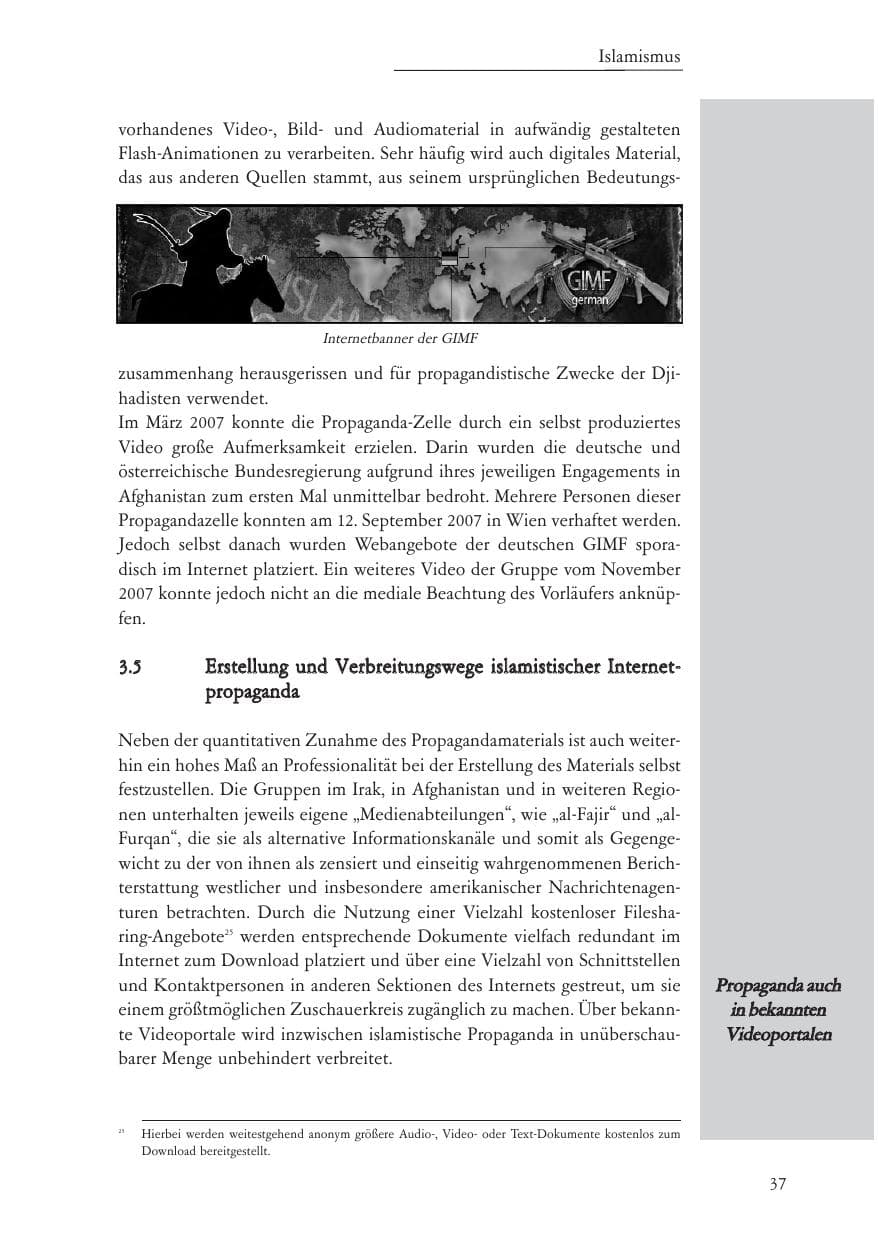 Seite 38 des Verfassungsschutzbericht 2007 Baden-Württemberg