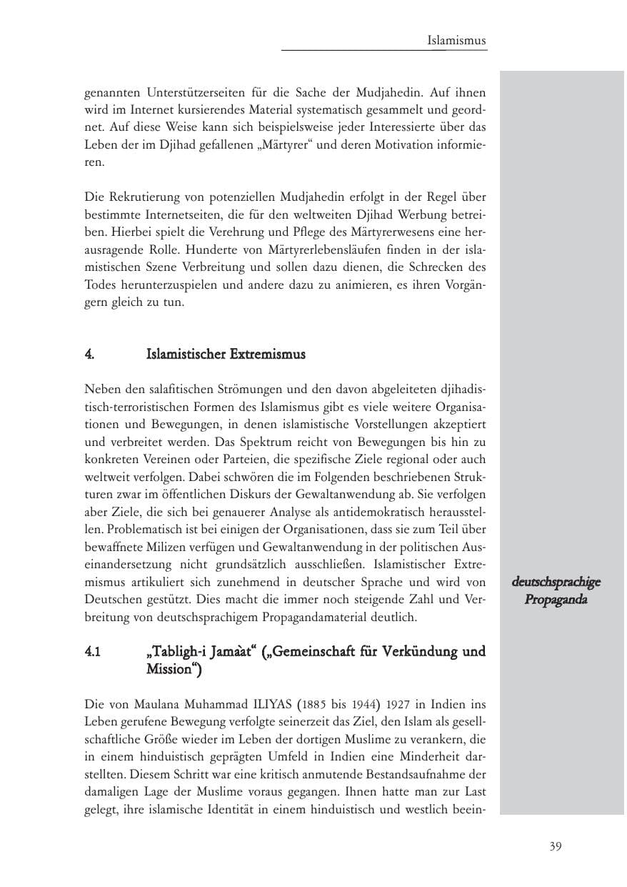 Seite 40 des Verfassungsschutzbericht 2007 Baden-Württemberg