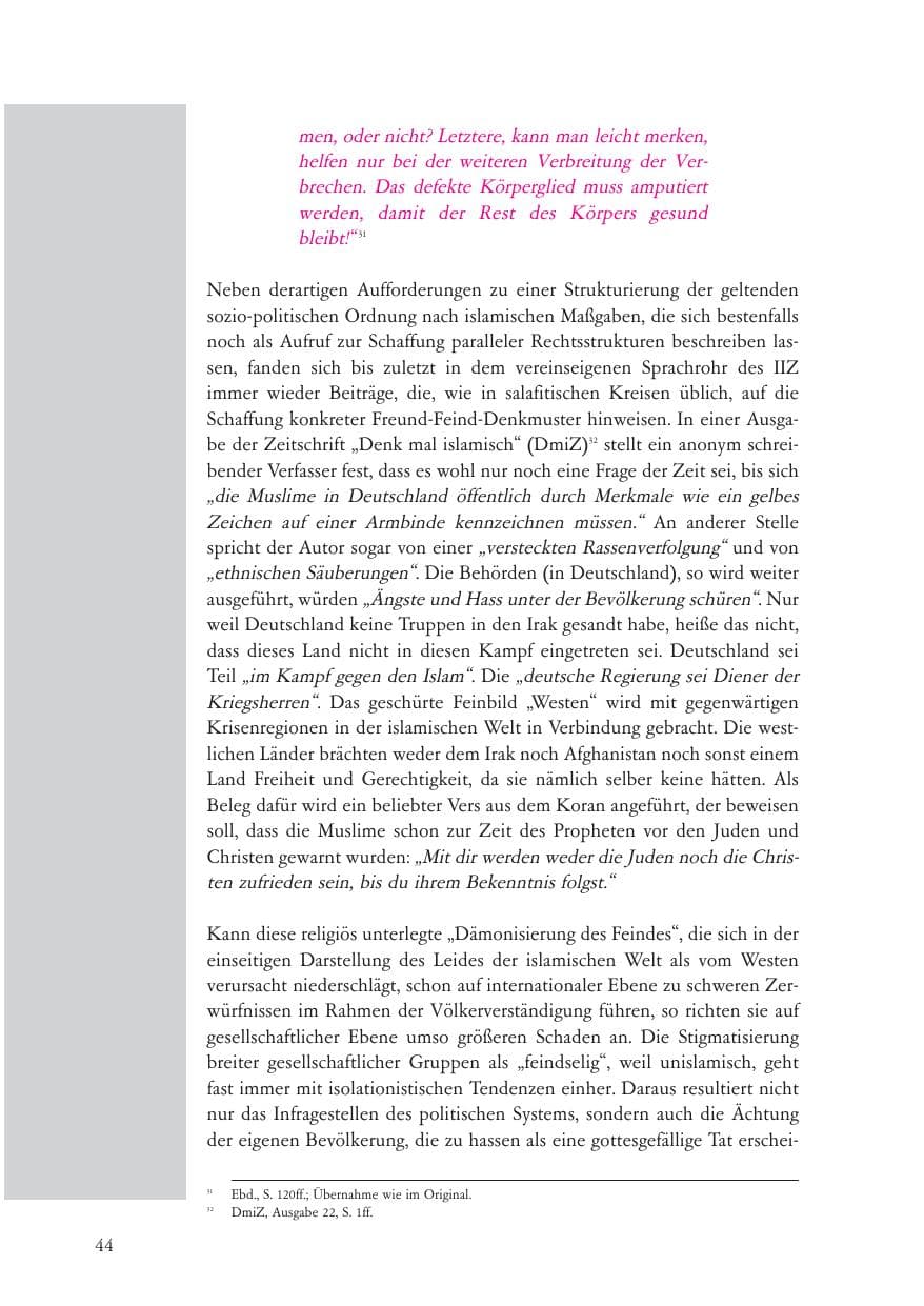 Seite 45 des Verfassungsschutzbericht 2007 Baden-Württemberg