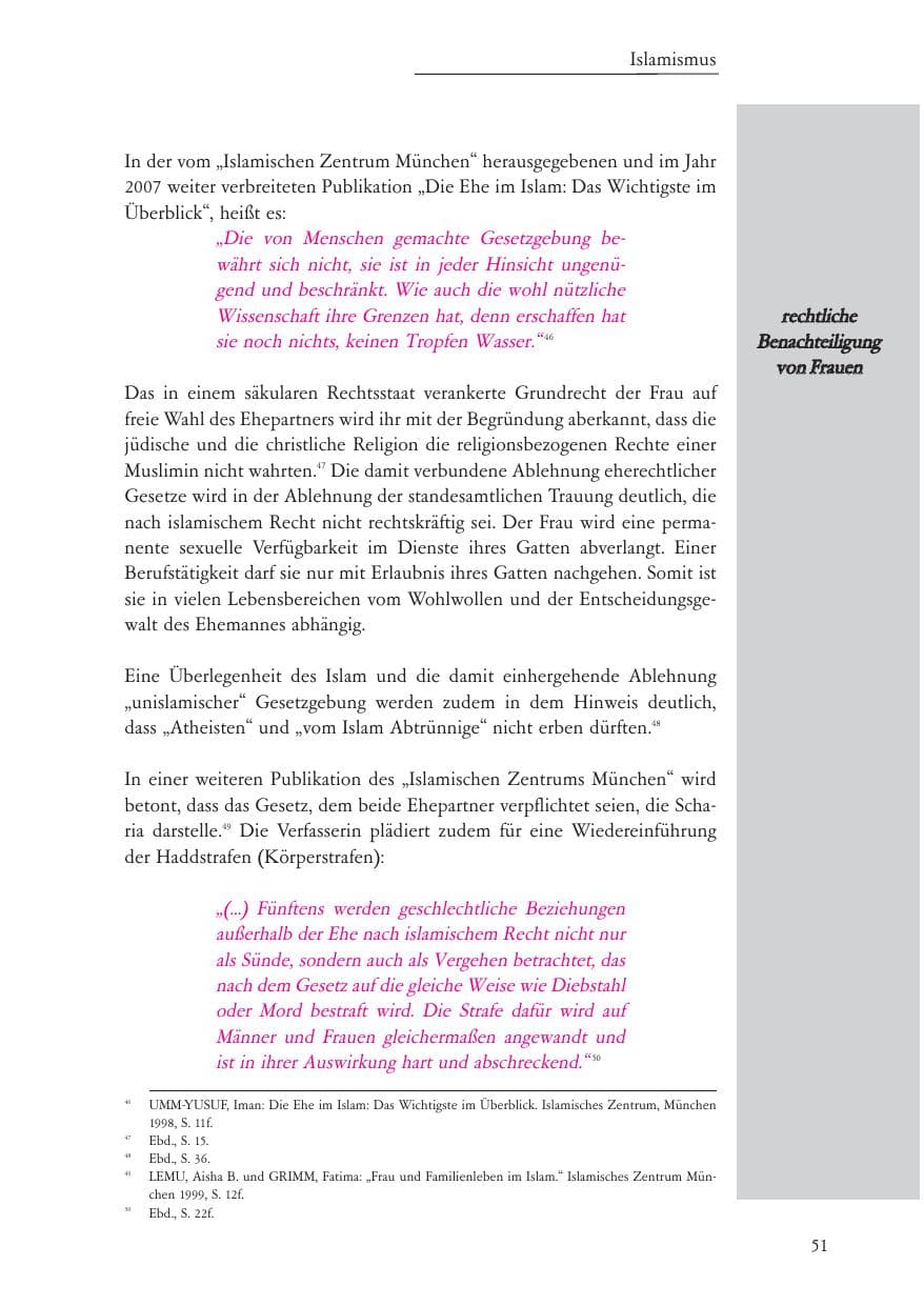 Seite 52 des Verfassungsschutzbericht 2007 Baden-Württemberg
