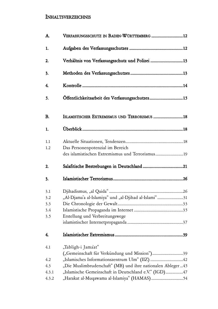 Seite 7 des Verfassungsschutzbericht 2007 Baden-Württemberg