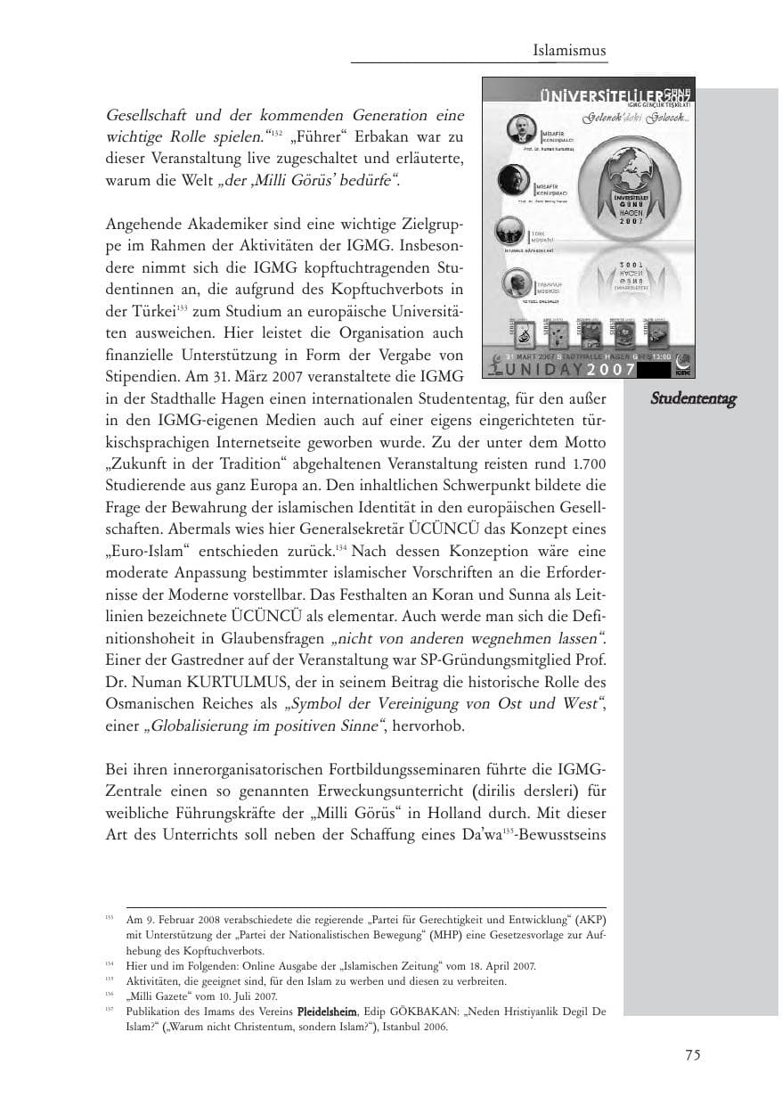 Seite 76 des Verfassungsschutzbericht 2007 Baden-Württemberg