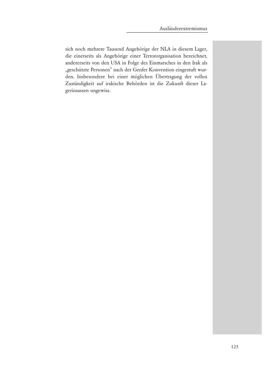 Seite 123 des Verfassungsschutzbericht 2008 Baden-Württemberg