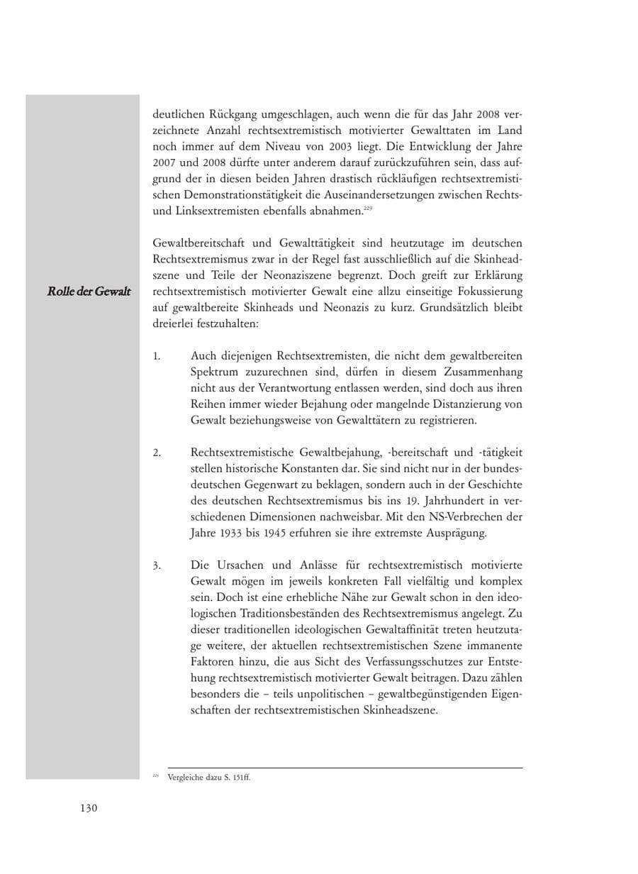 Seite 130 des Verfassungsschutzbericht 2008 Baden-Württemberg