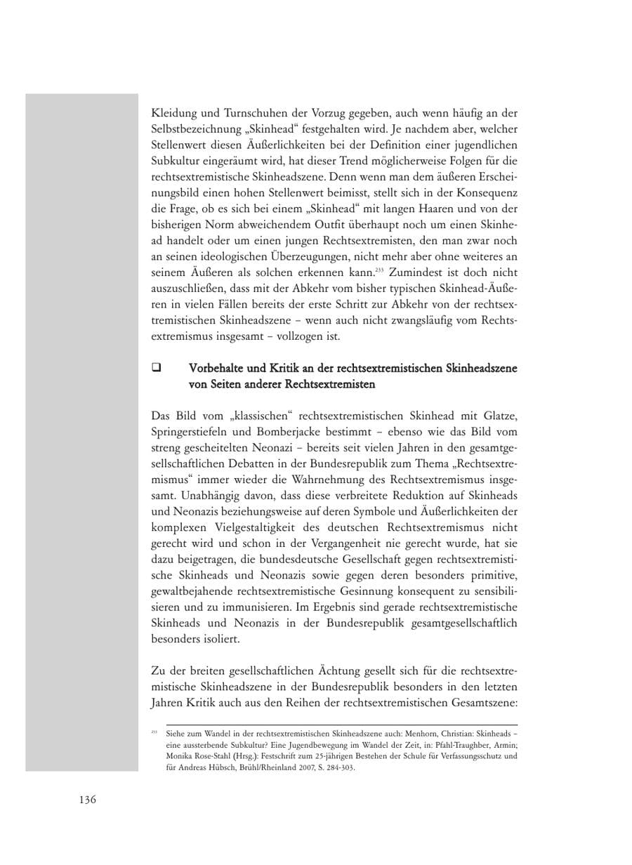 Seite 136 des Verfassungsschutzbericht 2008 Baden-Württemberg