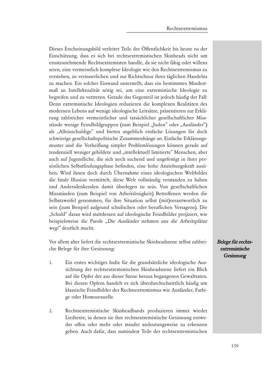 Seite 139 des Verfassungsschutzbericht 2008 Baden-Württemberg