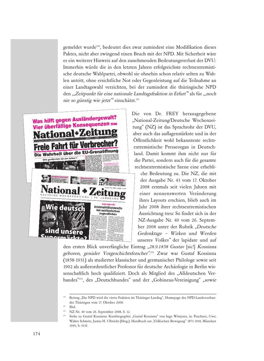 Seite 174 des Verfassungsschutzbericht 2008 Baden-Württemberg
