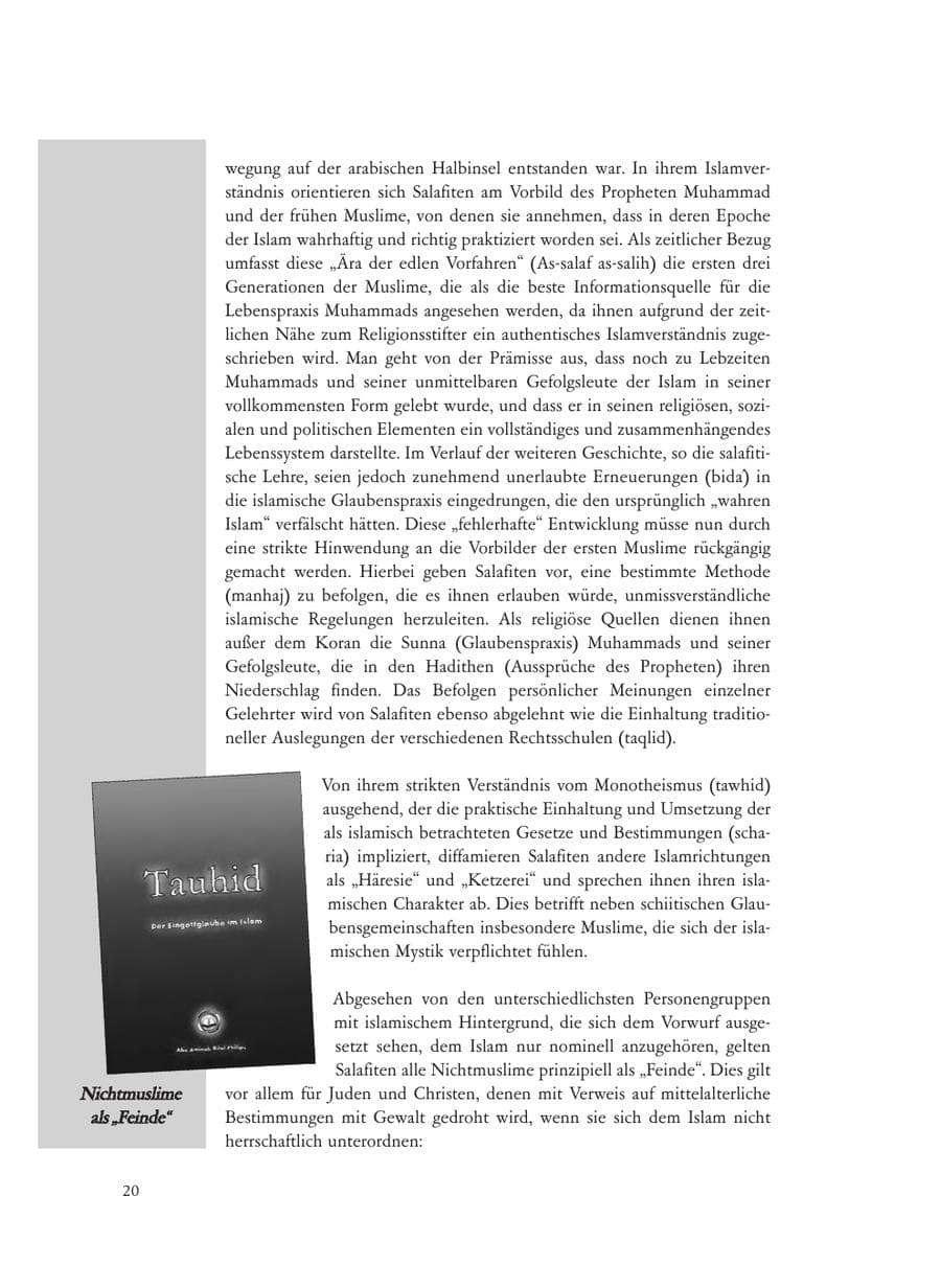 Seite 20 des Verfassungsschutzbericht 2008 Baden-Württemberg