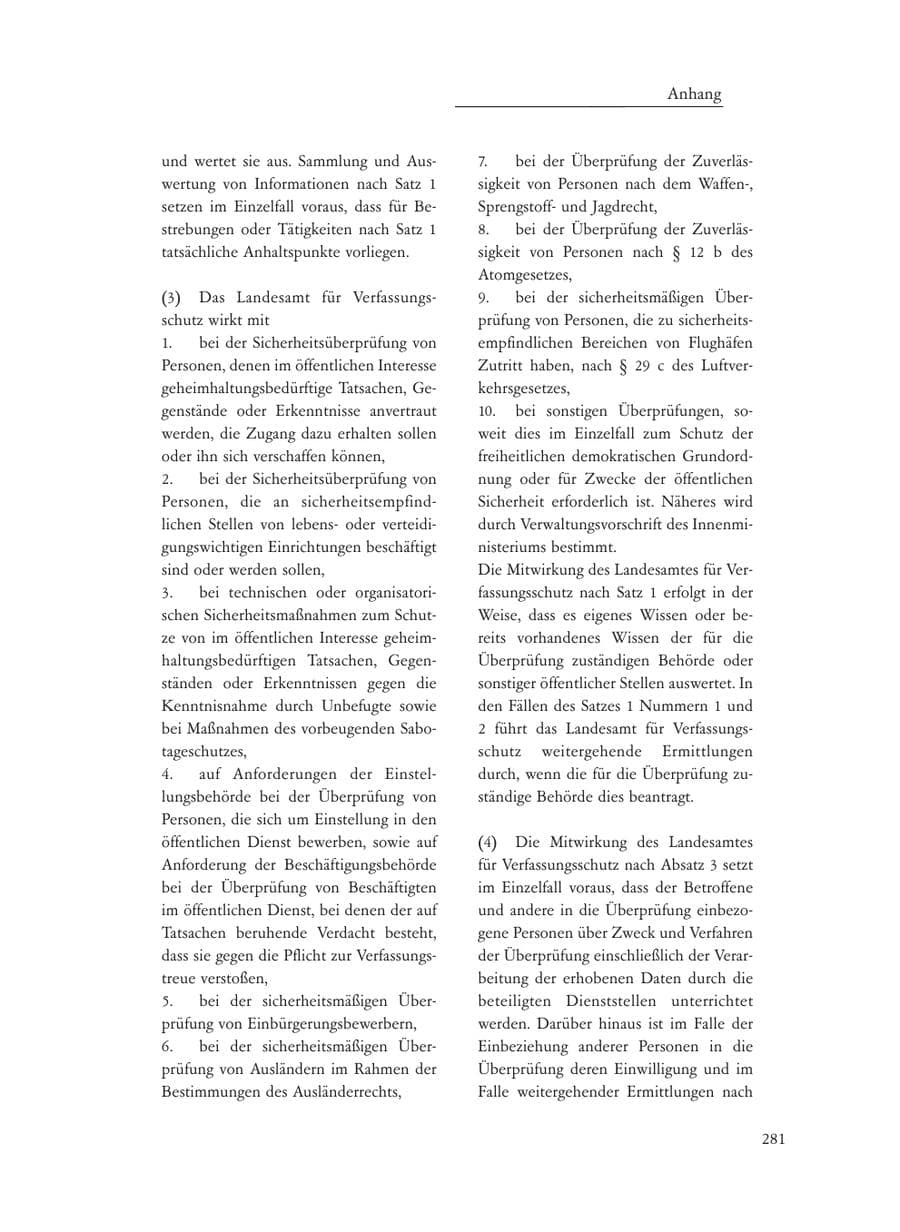 Seite 281 des Verfassungsschutzbericht 2008 Baden-Württemberg