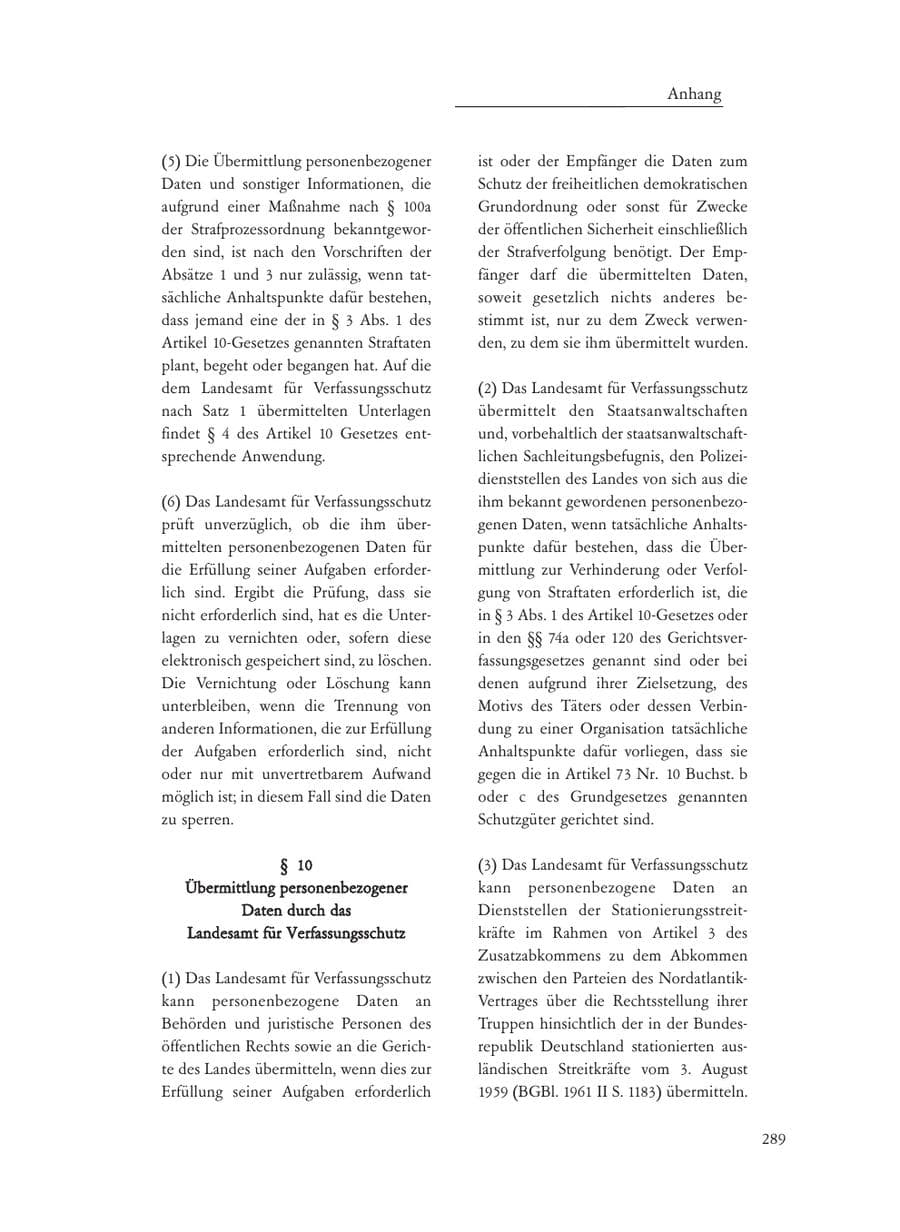 Seite 289 des Verfassungsschutzbericht 2008 Baden-Württemberg