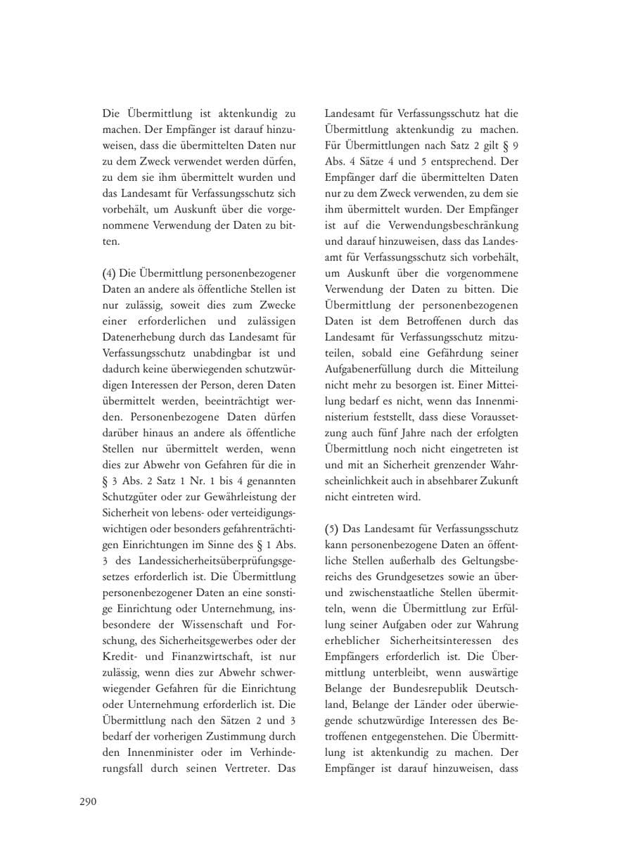 Seite 290 des Verfassungsschutzbericht 2008 Baden-Württemberg