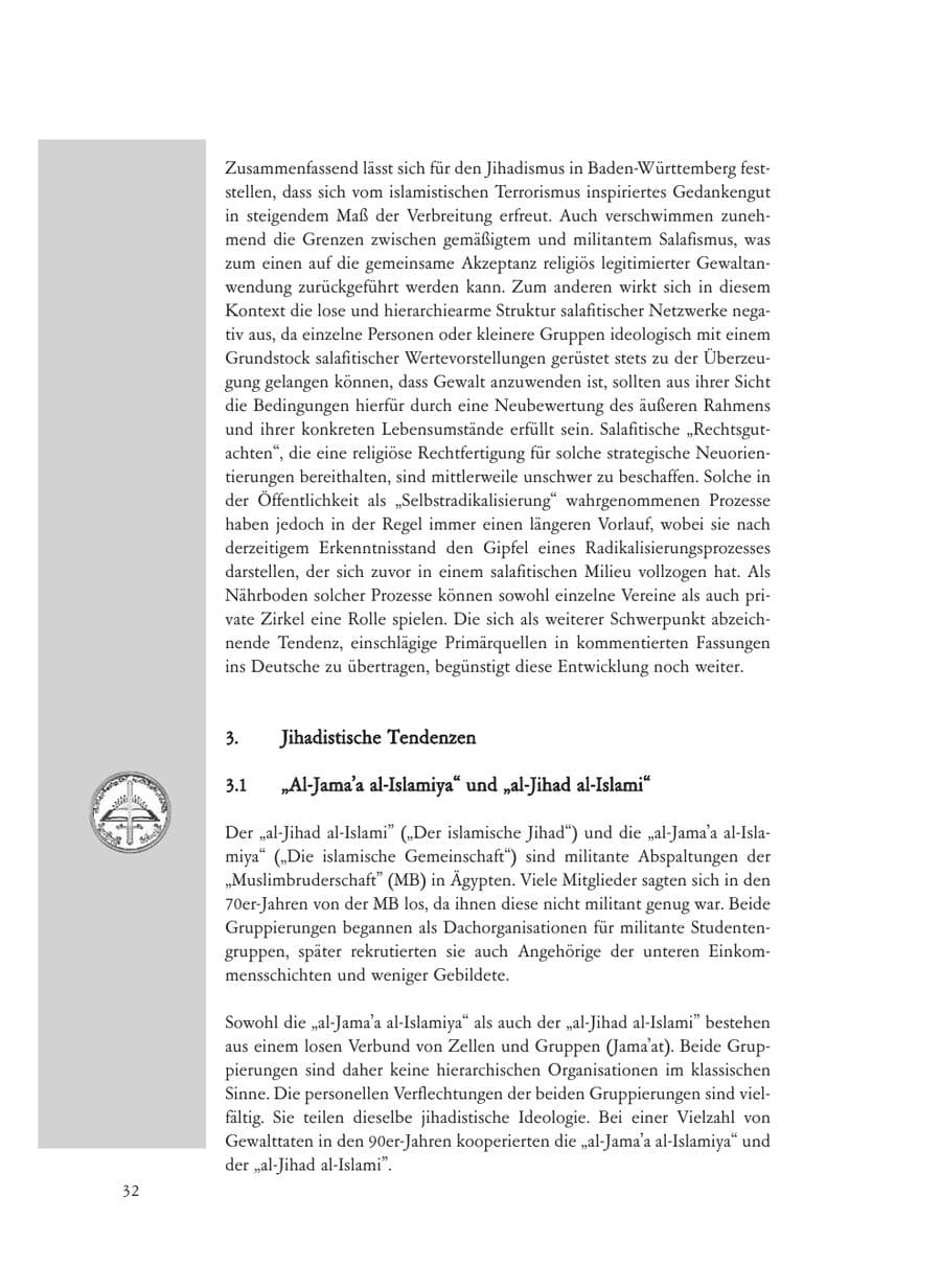 Seite 31 des Verfassungsschutzbericht 2008 Baden-Württemberg