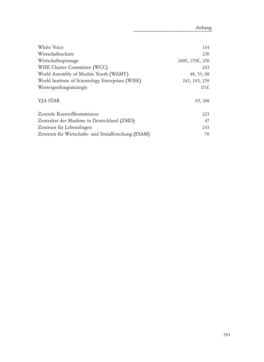 Seite 301 des Verfassungsschutzbericht 2008 Baden-Württemberg