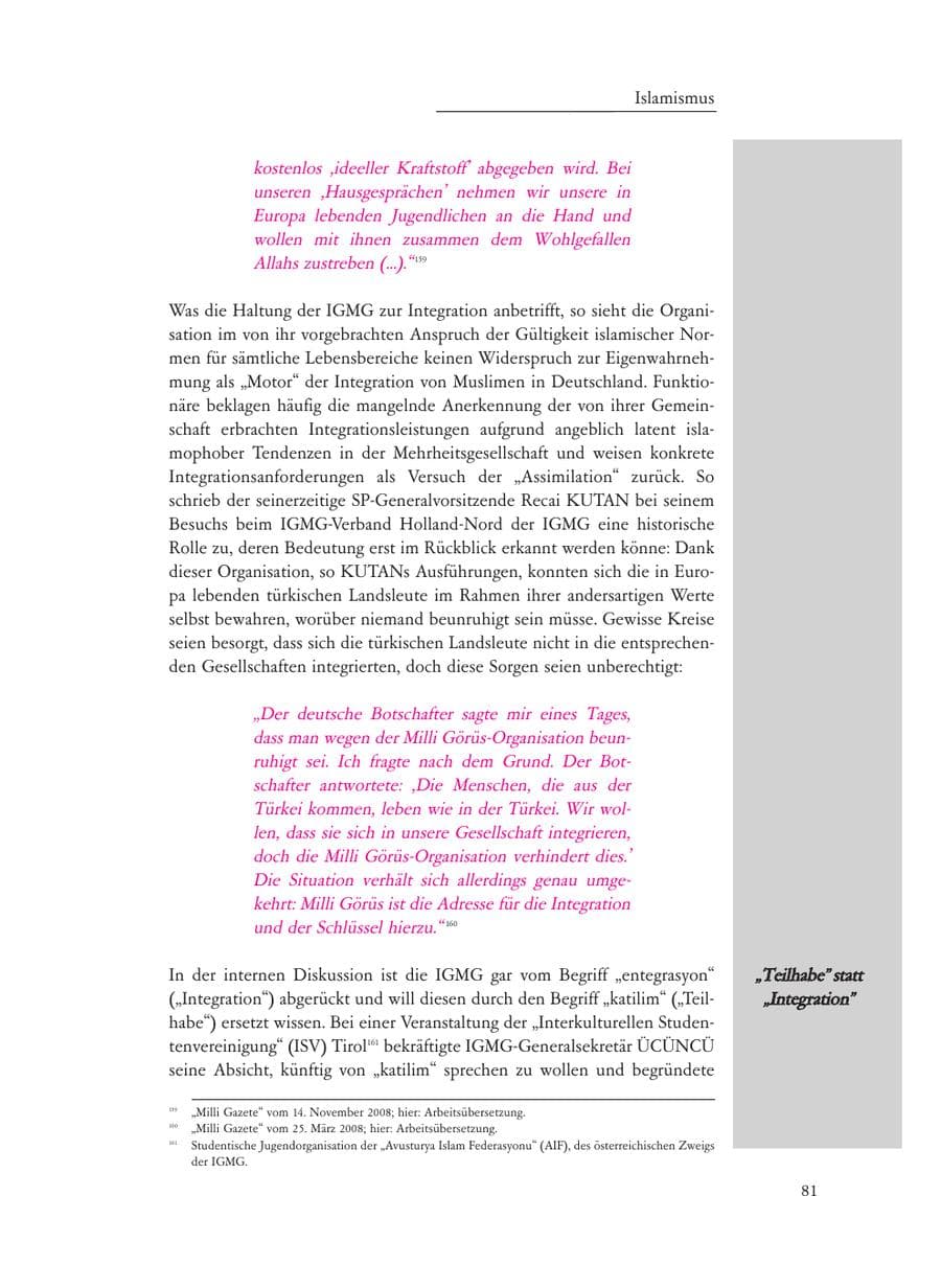 Seite 81 des Verfassungsschutzbericht 2008 Baden-Württemberg