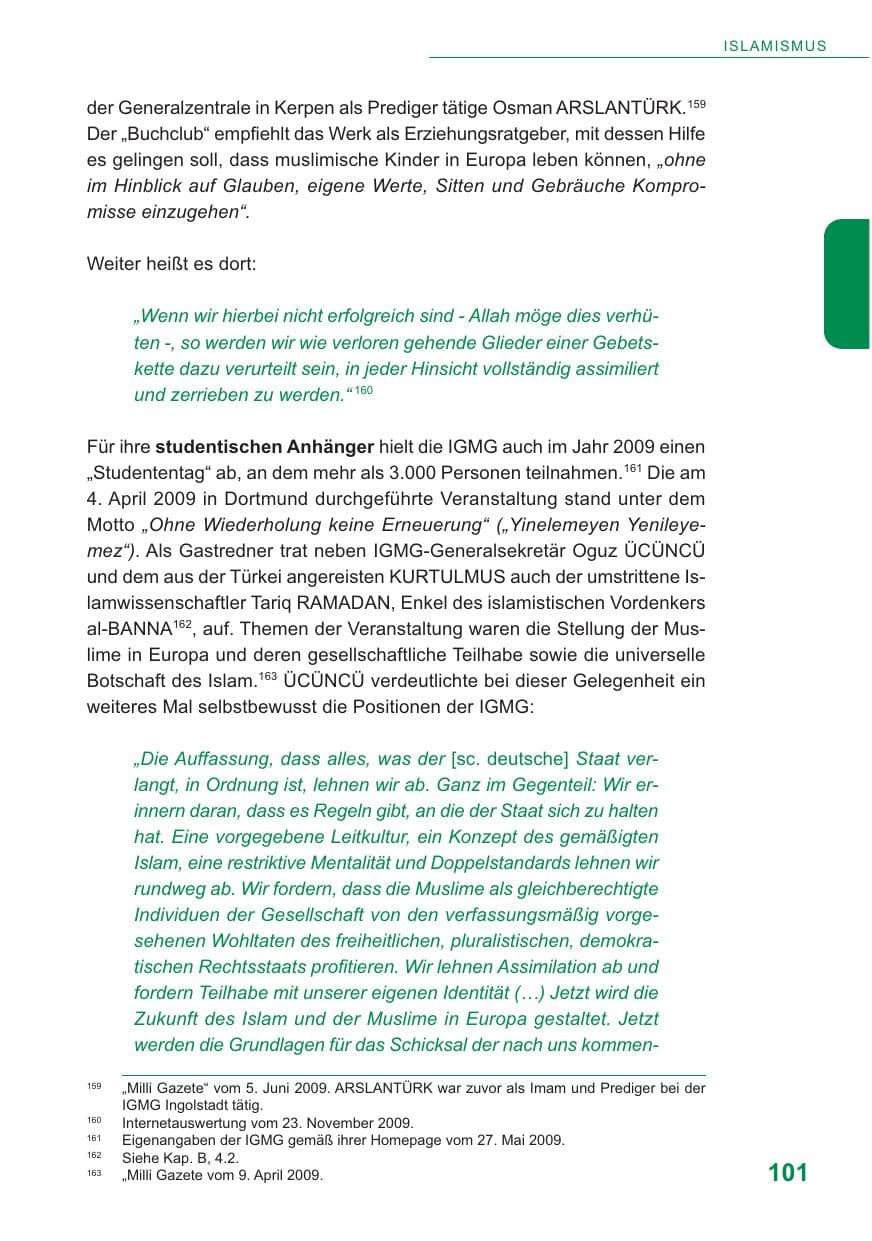 Seite 102 des Verfassungsschutzbericht 2009 Baden-Württemberg