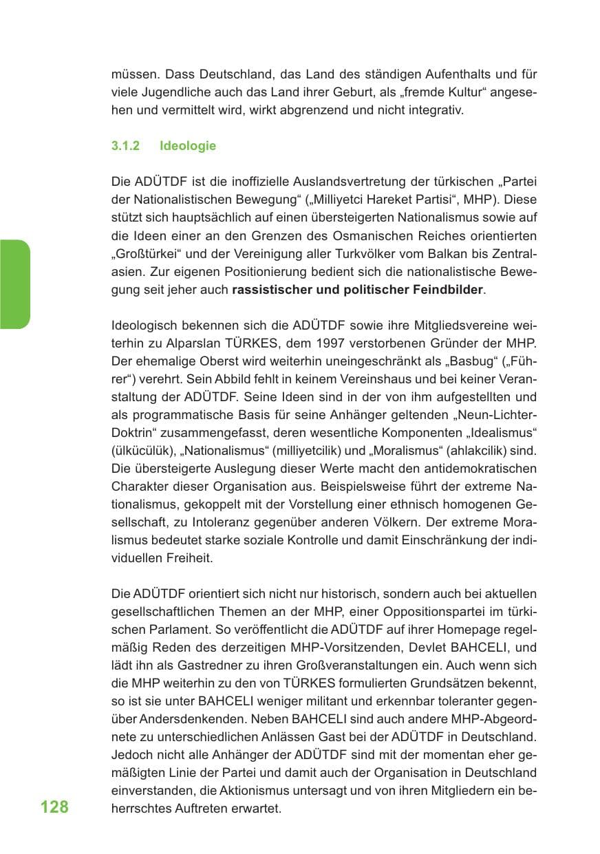 Seite 129 des Verfassungsschutzbericht 2009 Baden-Württemberg