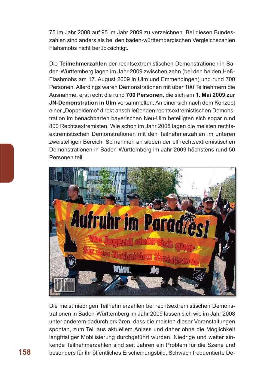 Seite 159 des Verfassungsschutzbericht 2009 Baden-Württemberg