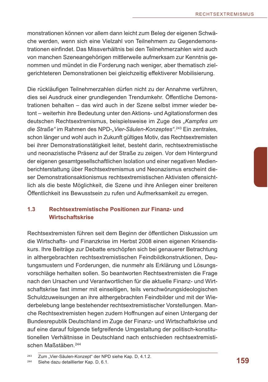 Seite 160 des Verfassungsschutzbericht 2009 Baden-Württemberg