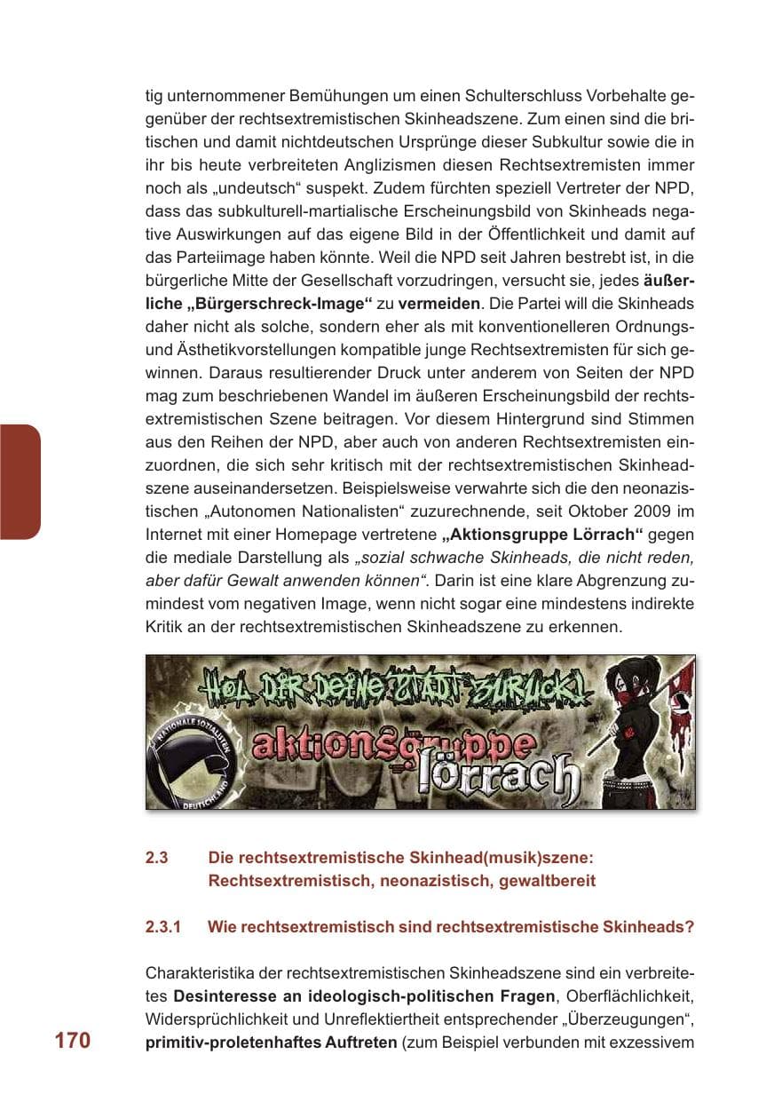 Seite 171 des Verfassungsschutzbericht 2009 Baden-Württemberg