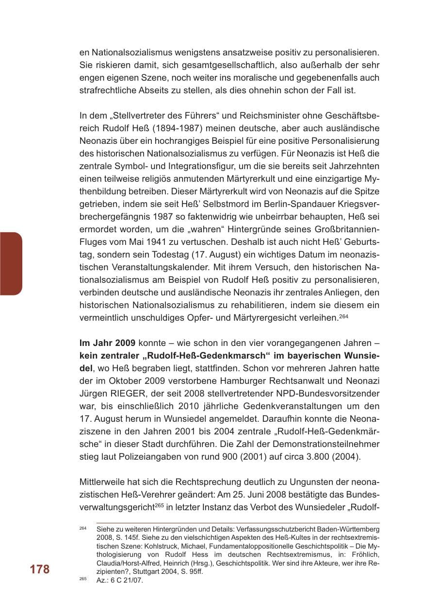 Seite 179 des Verfassungsschutzbericht 2009 Baden-Württemberg