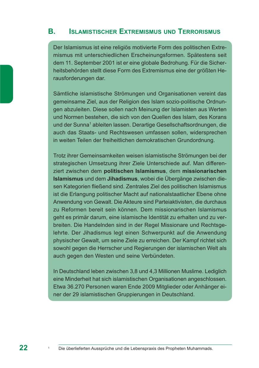 Seite 23 des Verfassungsschutzbericht 2009 Baden-Württemberg